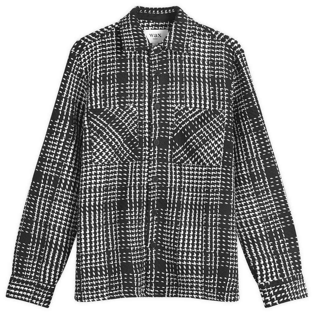 Wax London Men's Whiting Twin Weave Overshirt Black